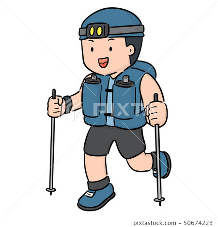 vector of trail runner 50674223