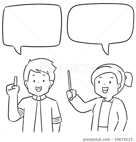 vector set of teacher 50674225