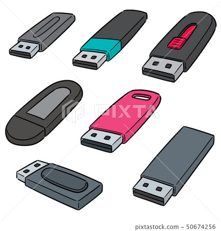 vector set of usb flash drive vector set of usb flash drive 50674256