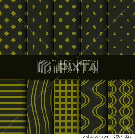 Set of seamless geometric patterns - Stock Illustration [50674325] - PIXTA