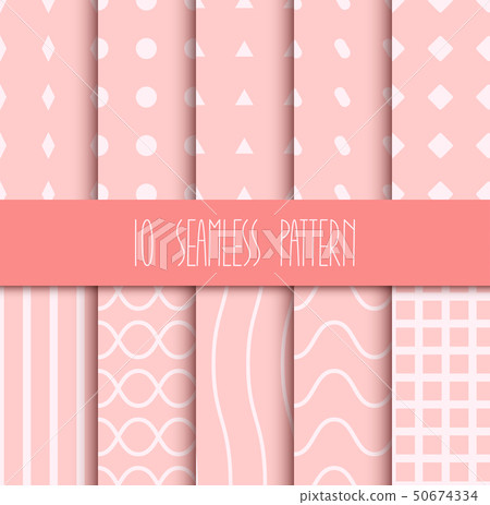 Set of seamless geometric patterns - Stock Illustration [50674334] - PIXTA