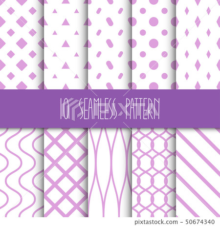 Set of seamless geometric patterns - Stock Illustration [50674340] - PIXTA
