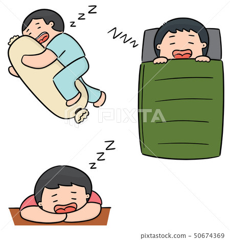 vector set of men sleeping 50674369