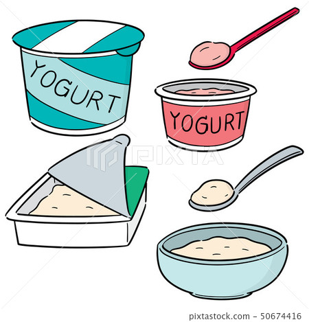 vector set of yogurt 50674416