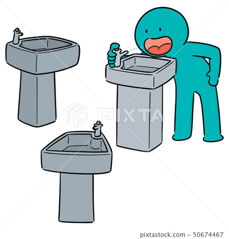 vector set of drinking water fountain vector set of drinking water fountain 50674467