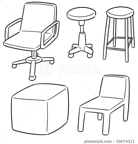 vector set of chair vector set of chair 50674521