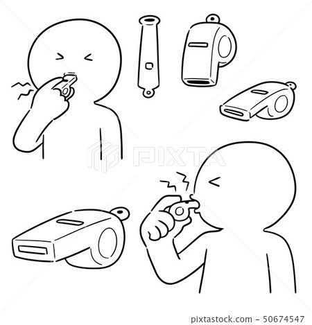 vector set of whistle 50674547
