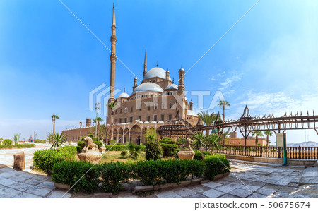 View on the Great Mosque of Muhammad Ali Pasha in Cairo Citadel, Egypt 50675674