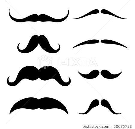 Set of hipster mustache Set of hipster mustache 50675738