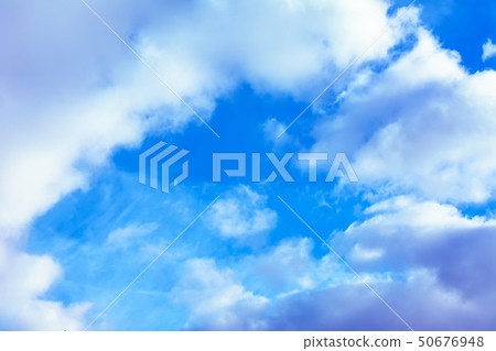 The magnificent blue sky with amazing white clouds 50676948