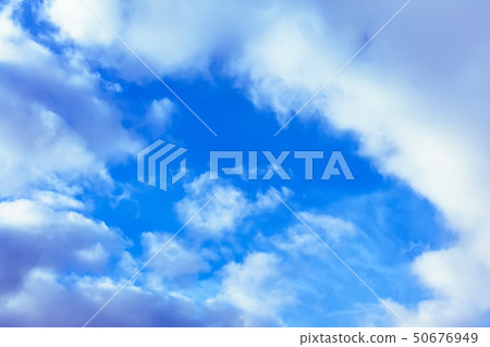 The magnificent blue sky with amazing white clouds 50676949