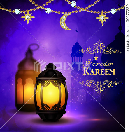 Mosque silhouette in sunset sky and abstract light for ramadan of Islam Mosque silhouette in sunset sky and abstract light for ramadan of Islam 50677220