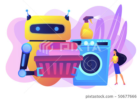 Home robot technology concept vector illustration. 50677666
