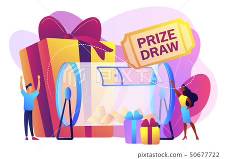Prize draw concept vector illustration. Prize draw concept vector illustration. 50677722