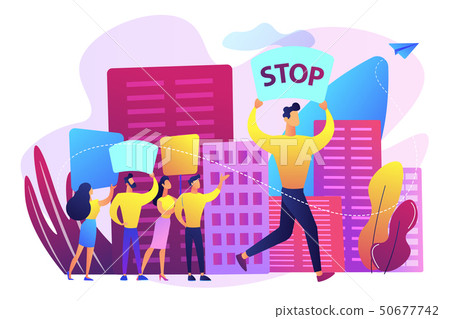 Mass meeting concept vector illustration. Mass meeting concept vector illustration. 50677742