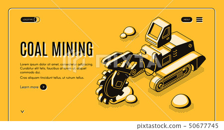 Coal mining company isometric website Coal mining company isometric website 50677745