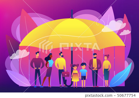 Social insurance concept vector illustration. 50677754