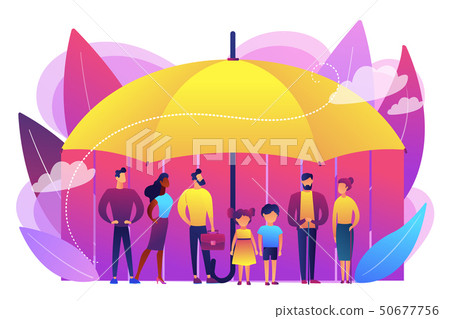 Social insurance concept vector illustration. 50677756
