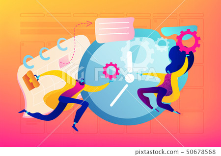 Time management concept vector illustration. - Stock Illustration ...