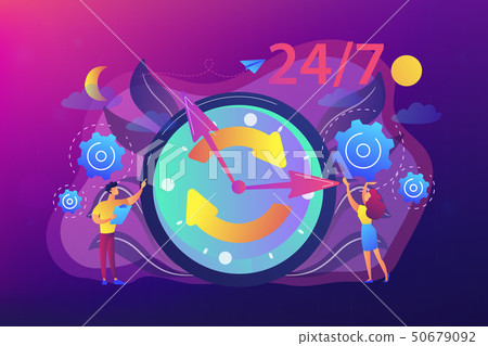 24 7 service concept vector illustration. 24 7 service concept vector illustration. 50679092