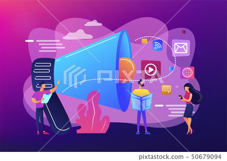 Push advertising concept vector illustration. Push advertising concept vector illustration. 50679094