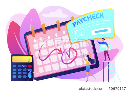 Paycheck concept vector illustration. 50679117