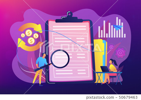 Cash flow statement concept vector illustration. 50679463