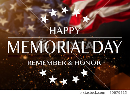 American flag with the text Memorial day. American flag with the text Memorial day. 50679515