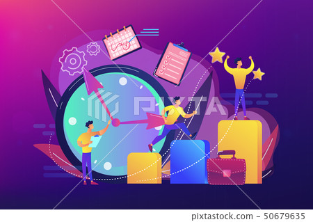 Self management concept vector illustration. - Stock Illustration ...