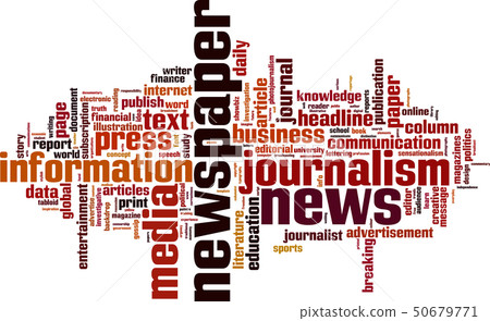 Newspaper word cloud Newspaper word cloud 50679771