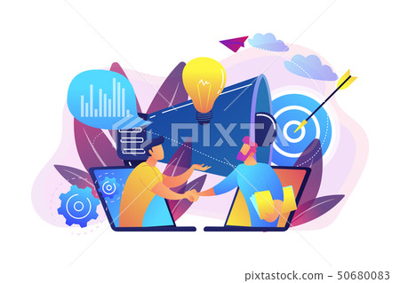 Collaboration concept vector illustration. - Stock Illustration ...