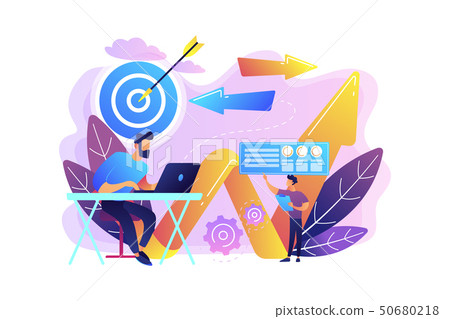 Business direction concept vector illustration. - Stock Illustration ...