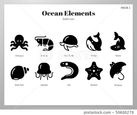 Ocean elements Solid pack Ocean elements Solid pack 50680278