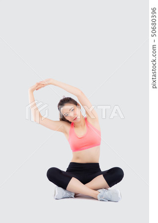 Beautiful portrait asian woman sitting yoga Beautiful portrait asian woman sitting yoga 50680396