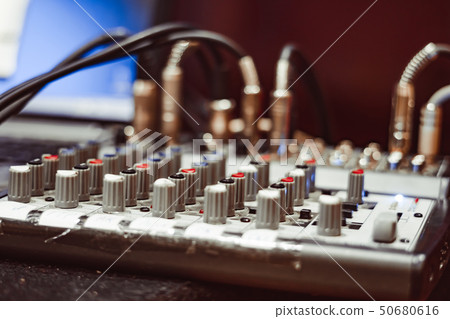 Mixing console at the concert 50680616