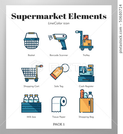 Supermarket elements LineColor pack 50680714