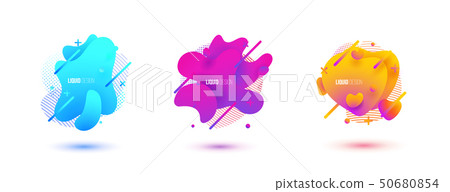 Abstract design set of liquid shapes 50680854