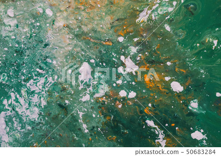 abstract green wave foam paint art background abstract green wave foam paint art background 50683284