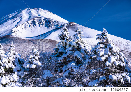 <靜岡縣>富士山,大雪和霜 <靜岡縣>富士山,大雪和霜 50684287