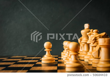 Chess on board , white background 50684410