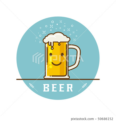 Cute cartoon of Beer Vector illustration Cute cartoon of Beer Vector illustration 50686152