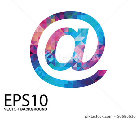 colorful at sign icon isolated on white colorful at sign icon isolated on white 50686636