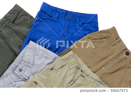 lot of Kids denim colored jean texture on white. lot of Kids denim colored jean texture on white. 50687973