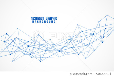 Abstract connecting dots and lines with geometric - Stock Illustration ...