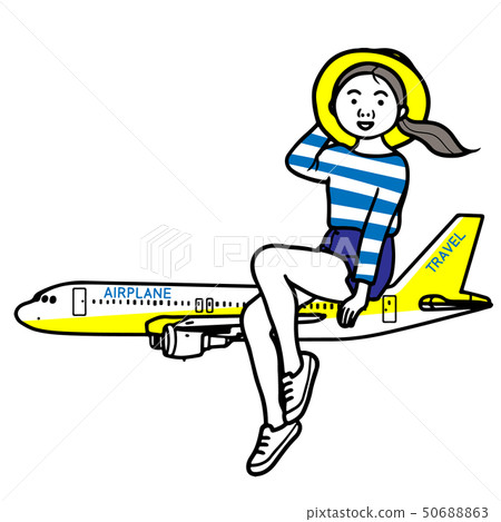 乘飛機旅行的女人 50688863