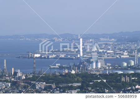 日本的橫濱都市風景看Negishi馬場遺址和Negishi森林公園，橫濱，Hakkeijima海洋天堂地區 50688959