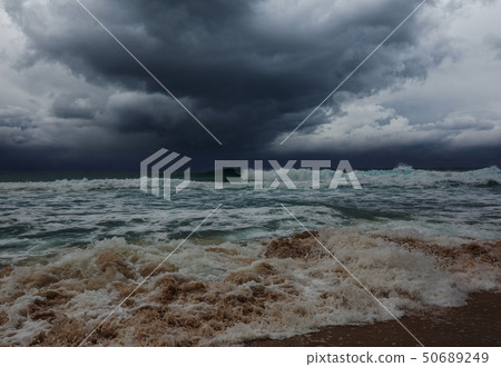 Storm weather on sea 50689249