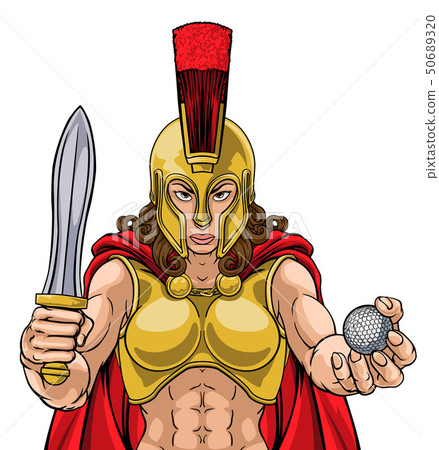 Spartan Trojan Gladiator Golf Warrior Woman 50689320