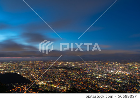 Night view of Sapporo city from Mountain Moiwa 50689857