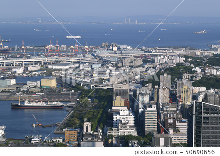 Yokohama cityscape in Japan I can see hill park and Yamashita park with a view of the port 50690656